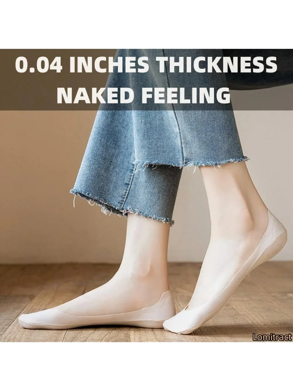 🧦Women's All Nude Low Socks Made of Ice Silk Surface on Cotton on the Bottom